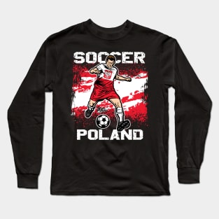 Poland Soccer Futbol Long Sleeve T-Shirt